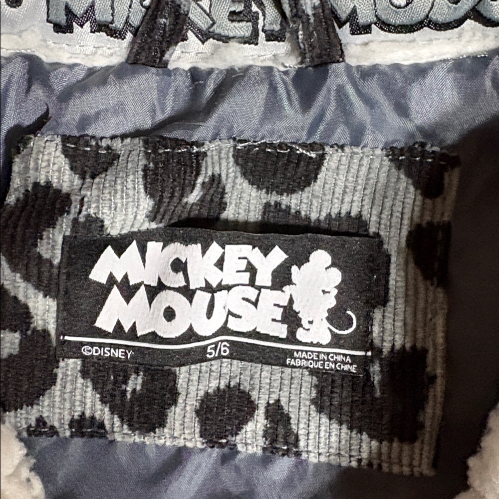 Disney Mickey Mouse Corduroy Leopard Print Jacket - Picture 5 of 10